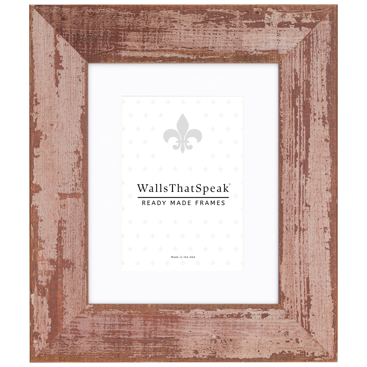 Hatteras XL 2.375", Brushed Rose Matted Picture Frame by wallsthatspeak